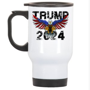 Trump 2024 Flag American Holiday Stainless Steel Travel Mug