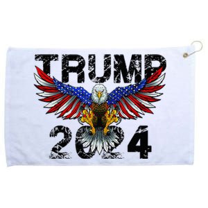 Trump 2024 Flag American Holiday Grommeted Golf Towel