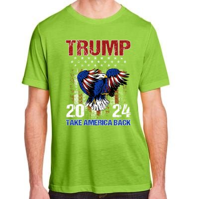 Trump 2024 Flag Take America Back Trump 2024 Gift Adult ChromaSoft Performance T-Shirt