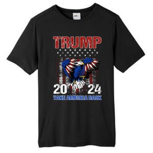 Trump 2024 Flag Take America Back Trump 2024 Gift Tall Fusion ChromaSoft Performance T-Shirt