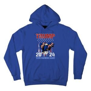 Trump 2024 Flag Take America Back Trump 2024 Gift Tall Hoodie