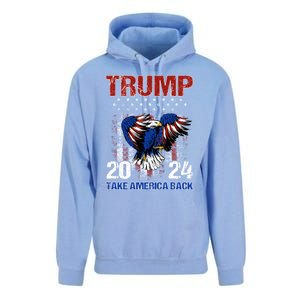 Trump 2024 Flag Take America Back Trump 2024 Gift Unisex Surf Hoodie