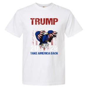 Trump 2024 Flag Take America Back Trump 2024 Gift Garment-Dyed Heavyweight T-Shirt