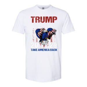 Trump 2024 Flag Take America Back Trump 2024 Gift Softstyle CVC T-Shirt