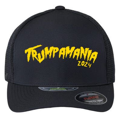 Trumpamania 2024 Funny Pro Donald Trump Flexfit Unipanel Trucker Cap