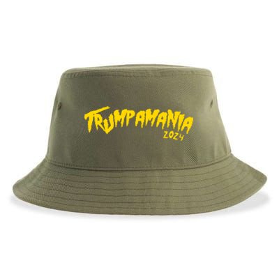 Trumpamania 2024 Funny Pro Donald Trump Sustainable Bucket Hat