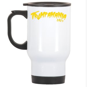 Trumpamania 2024 Funny Pro Donald Trump Stainless Steel Travel Mug