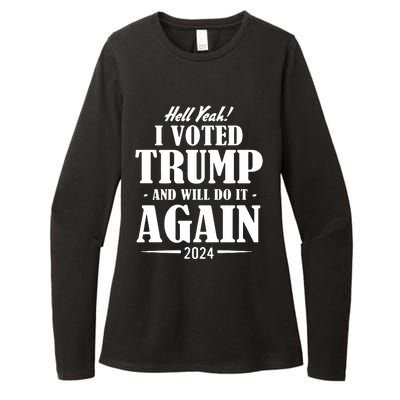 Trump 2024 Funny Patriotic President Voting Election Womens CVC Long Sleeve Shirt