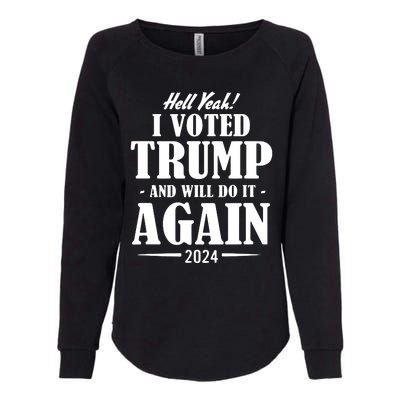 Trump 2024 Funny Patriotic President Voting Election Womens California Wash Sweatshirt