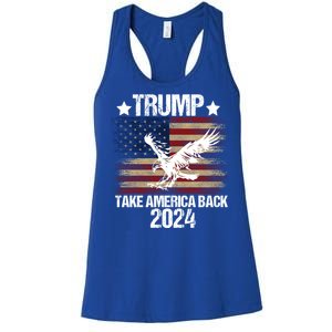 Trump 2024 Flag Take America Back Men Women Trump 2024 Women's Racerback Tank