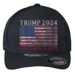 Trump 2024 Front And Back Flexfit Unipanel Trucker Cap