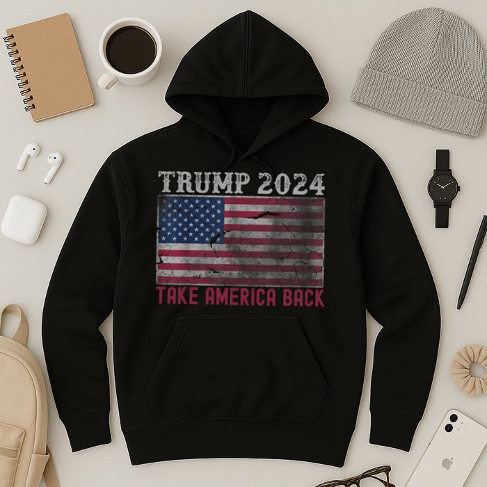 Trump 2024 Front And Back Hoodie