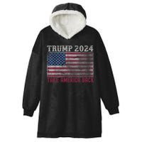 Trump 2024 Front And Back Hooded Wearable Blanket