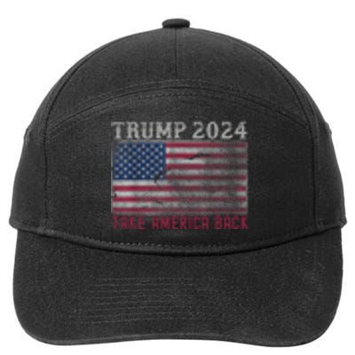 Trump 2024 Front And Back 7-Panel Snapback Hat