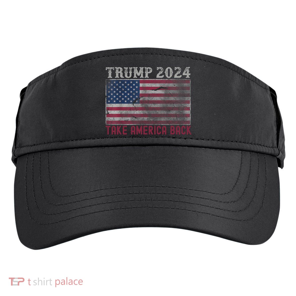 Trump 2024 Front And Back Adult Drive Performance Visor
