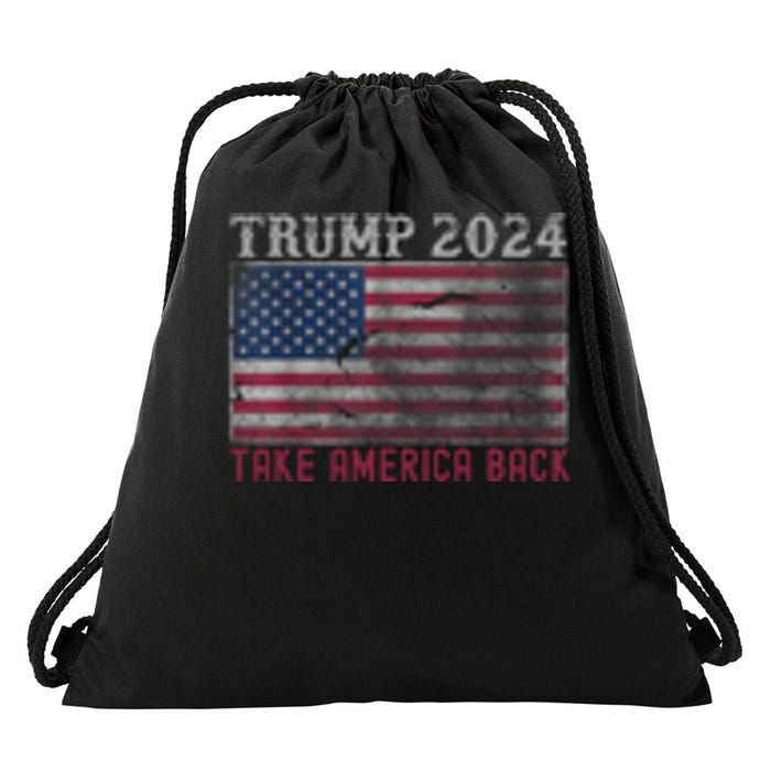 Trump 2024 Front And Back Drawstring Bag