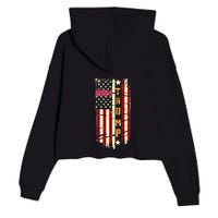 Trump 2024 Front And Back Crop Fleece Hoodie