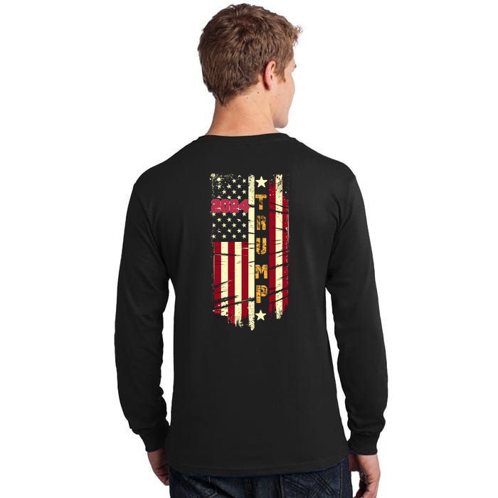 Trump 2024 Front And Back Tall Long Sleeve T-Shirt