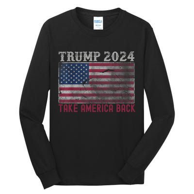 Trump 2024 Front And Back Tall Long Sleeve T-Shirt