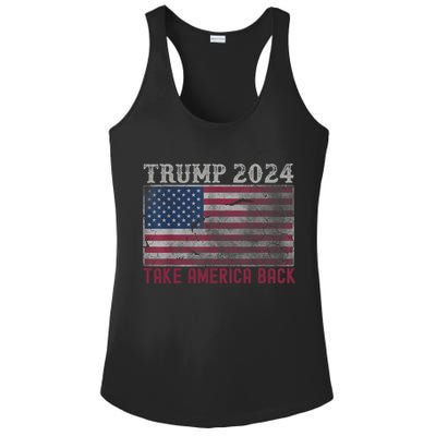 Trump 2024 Front And Back Ladies PosiCharge Competitor Racerback Tank