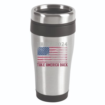 Trump 2024 Front And Back 16oz Travel Tumbler