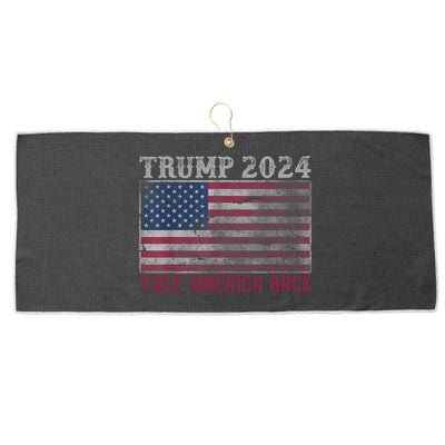 Trump 2024 Front And Back Large Microfiber Waffle Golf Towel
