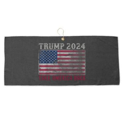 Trump 2024 Front And Back Large Microfiber Waffle Golf Towel