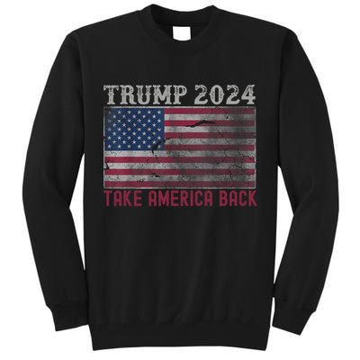 Trump 2024 Front And Back Tall Sweatshirt