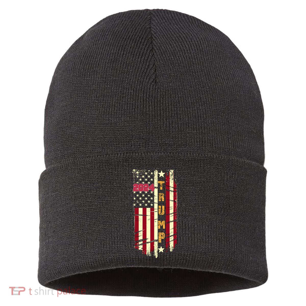 Trump 2024 Front And Back Sustainable Knit Beanie