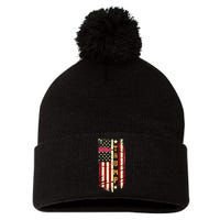 Trump 2024 Front And Back Pom Pom 12in Knit Beanie