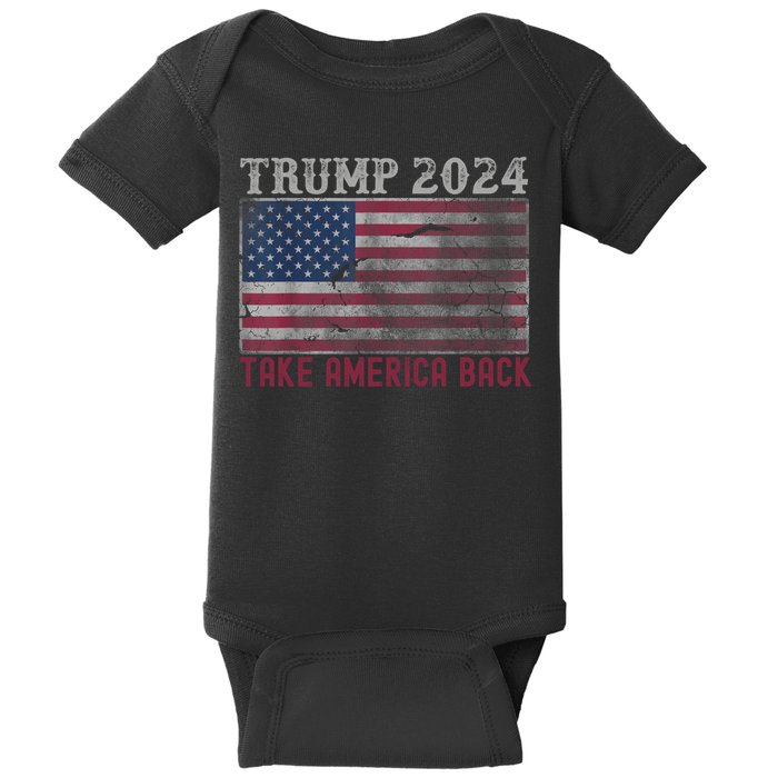 Trump 2024 Front And Back Baby Bodysuit