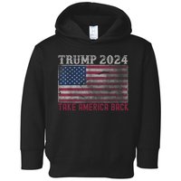 Trump 2024 Front And Back Toddler Hoodie