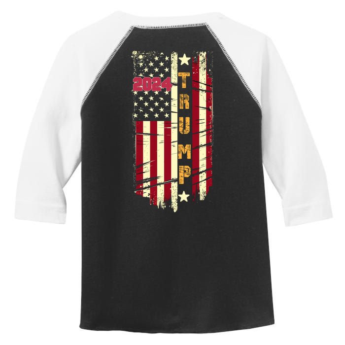 Trump 2024 Front And Back Toddler Fine Jersey T-Shirt
