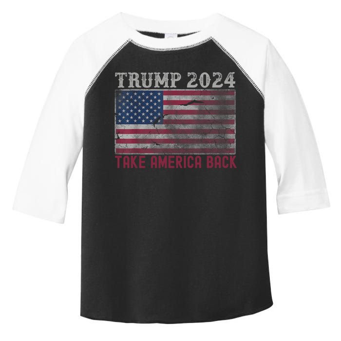 Trump 2024 Front And Back Toddler Fine Jersey T-Shirt