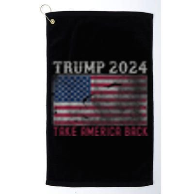 Trump 2024 Front And Back Platinum Collection Golf Towel