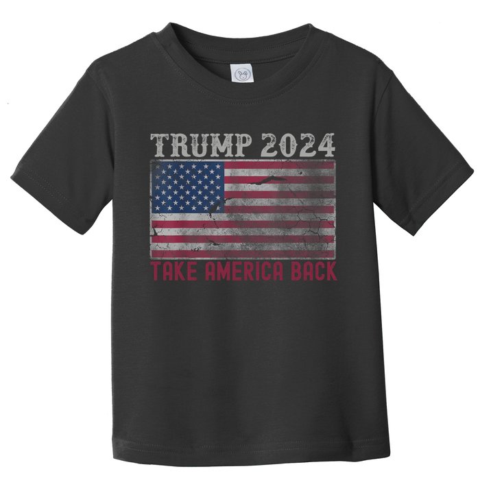 Trump 2024 Front And Back Toddler T-Shirt