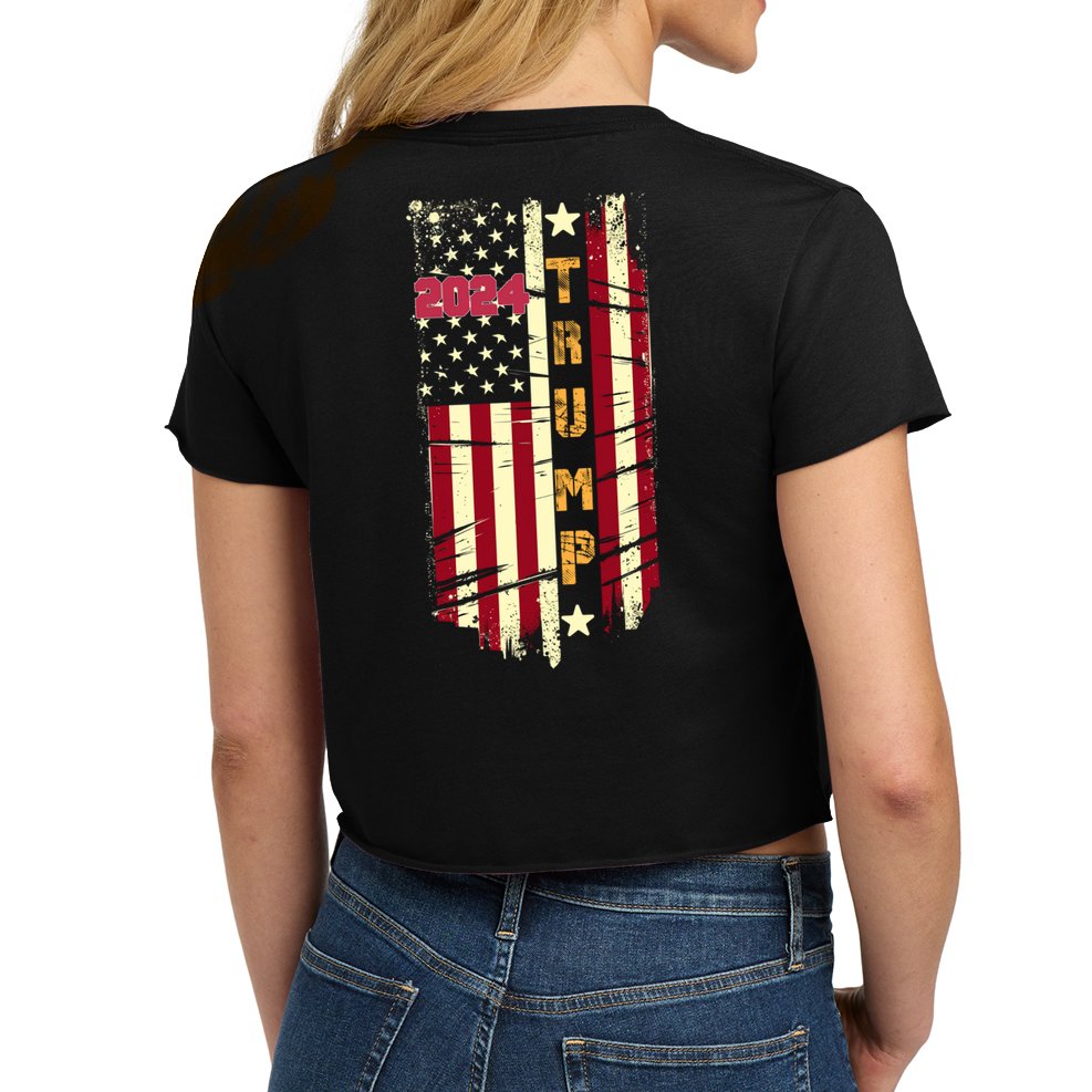 Trump 2024 Front And Back Crop Top