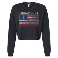 Trump 2024 Front And Back Cropped Pullover Crew