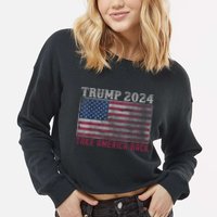 Trump 2024 Front And Back Cropped Pullover Crew