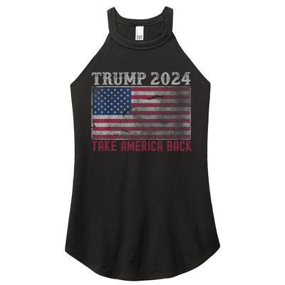 Trump 2024 Front And Back Women's Perfect Tri Rocker Tank