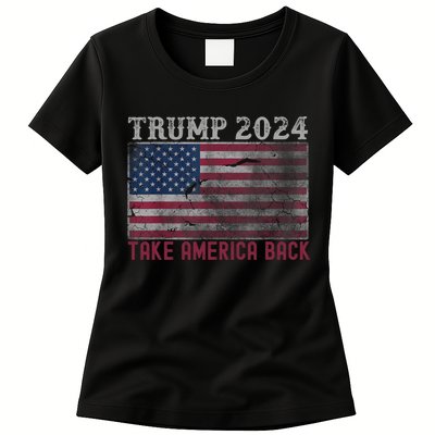 Trump 2024 Front And Back Womens T-Shirt