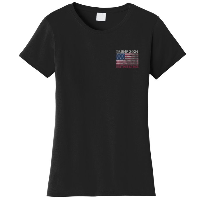 Trump 2024 Front And Back Women's T-Shirt