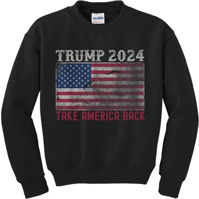 Trump 2024 Front And Back Kids Sweatshirt