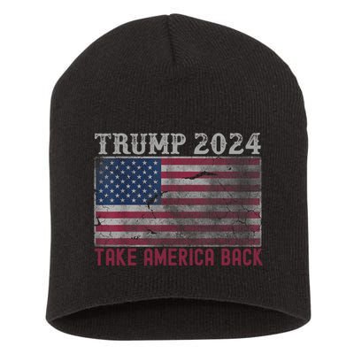 Trump 2024 Front And Back Short Acrylic Beanie