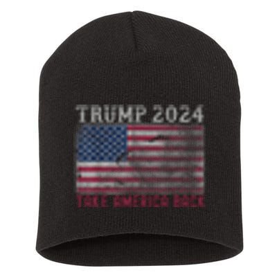 Trump 2024 Front And Back Short Acrylic Beanie