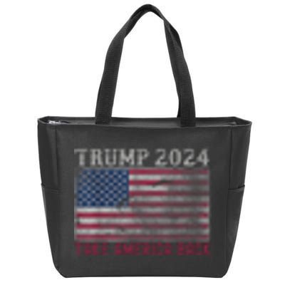 Trump 2024 Front And Back Zip Tote Bag