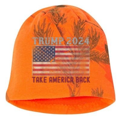 Trump 2024 Front And Back Kati - Camo Knit Beanie