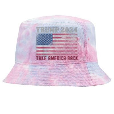 Trump 2024 Front And Back Tie-Dyed Bucket Hat