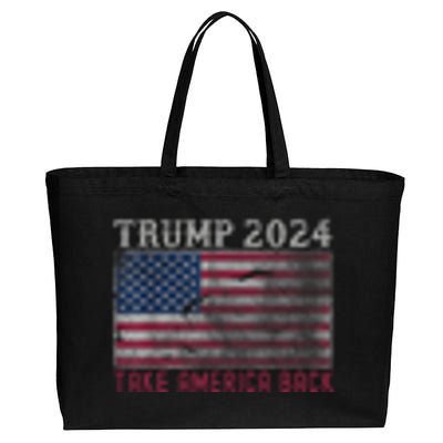 Trump 2024 Front And Back Cotton Canvas Jumbo Tote