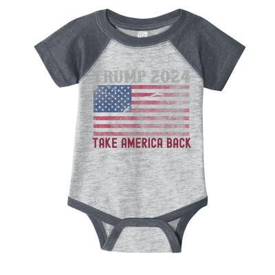Trump 2024 Front And Back Infant Baby Jersey Bodysuit